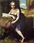 Correggio Canvas Paintings - The Magdalene